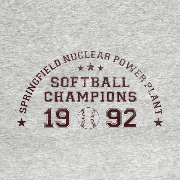 Springfield Nuclear Power Plant Softball Champs (Color) by winstongambro